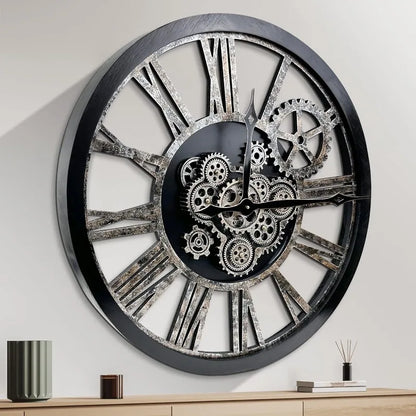 36" Farmhouse Vintage Rustic Wall Clock