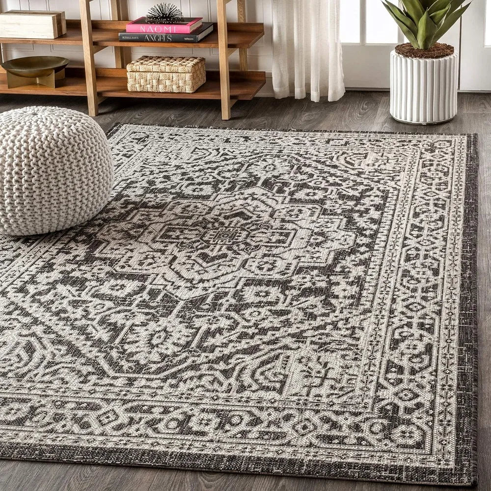 8 X 10 Medallion Textured Weave Indoor/Outdoor Rugs