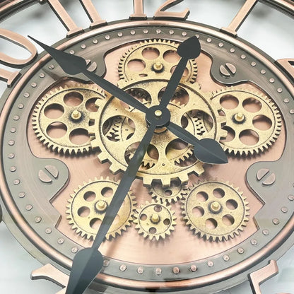 Unique Industrial Steampunk Vintage Rustic Wall Clock