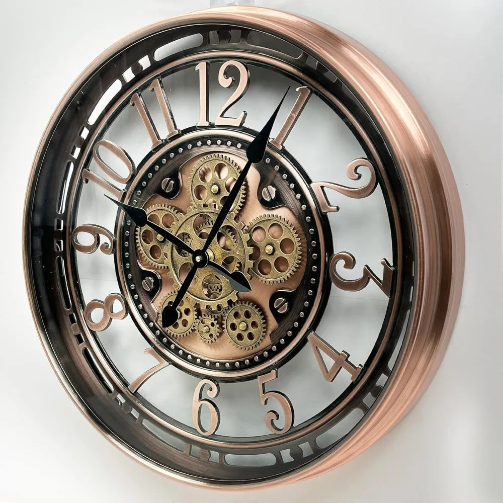 Unique Industrial Steampunk Vintage Rustic Wall Clock