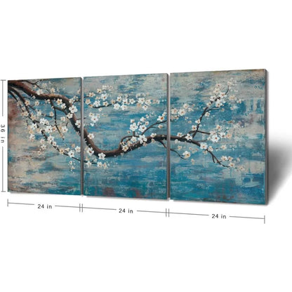 Framed Decorative Floral Oil Painting Set