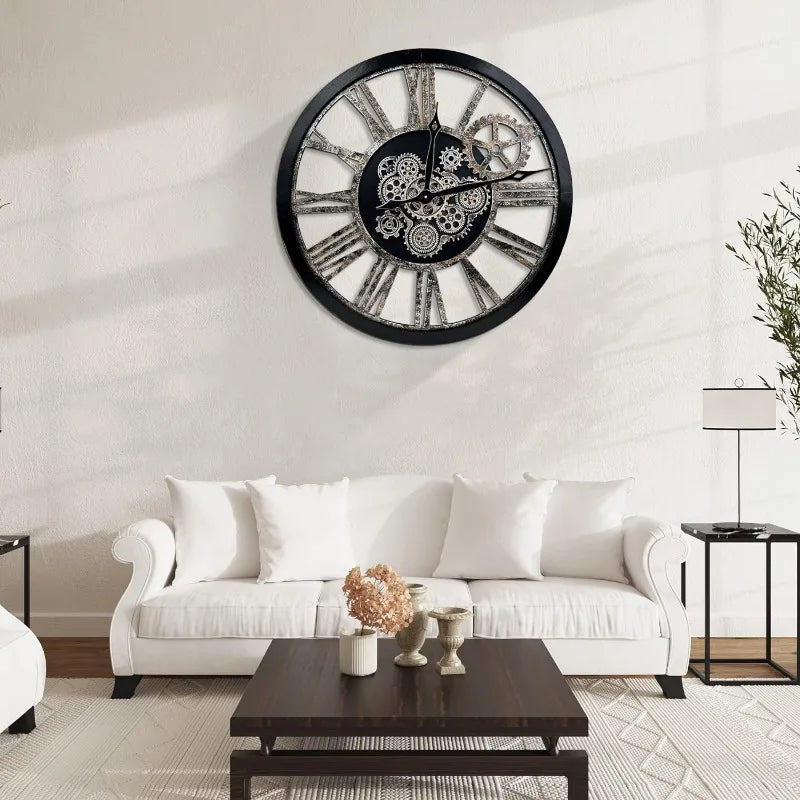 36" Farmhouse Vintage Rustic Wall Clock