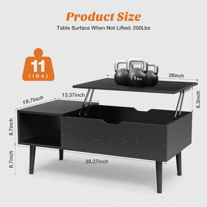 Lift Top Coffee Table Black