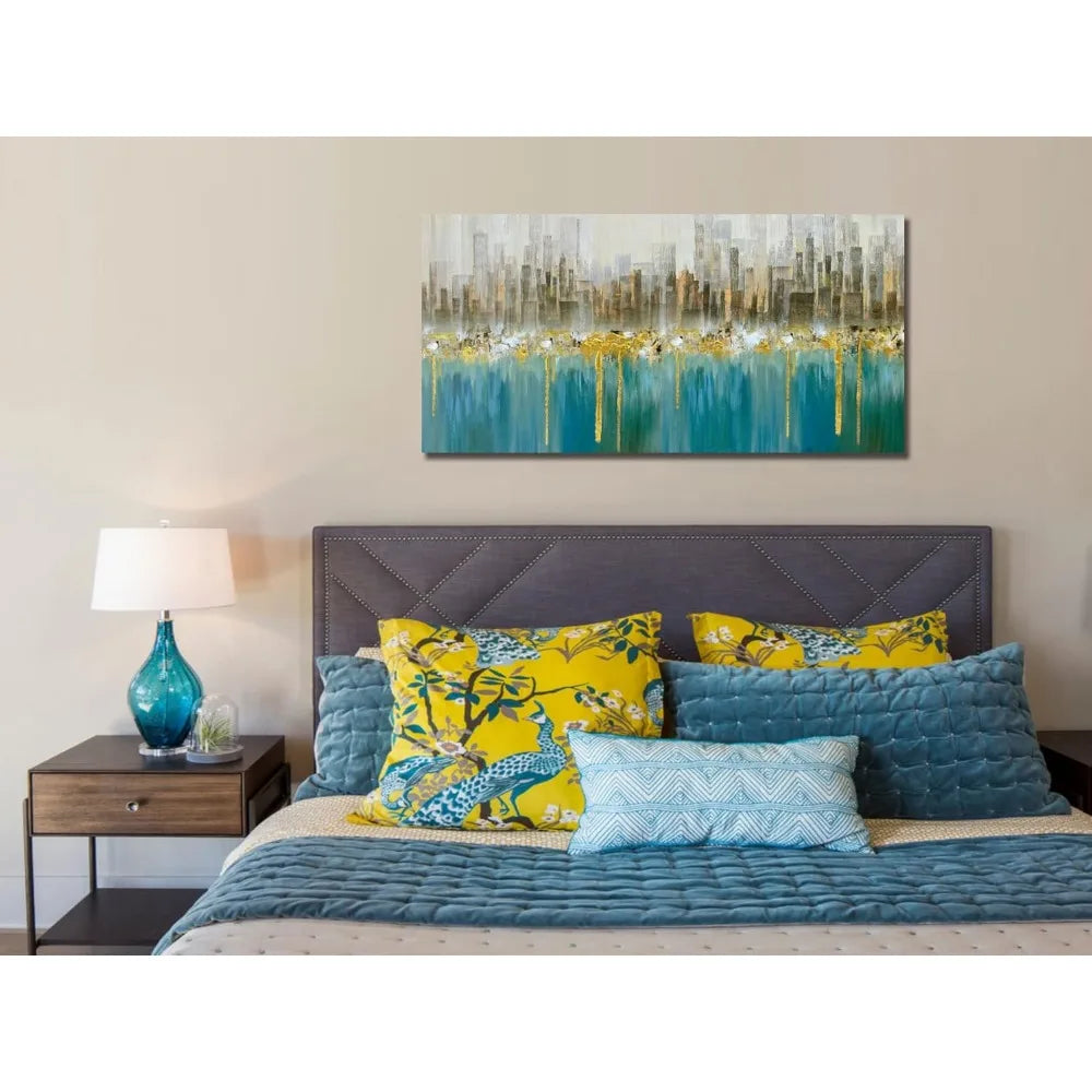 Abstract Cityscape Canvas Wall Art