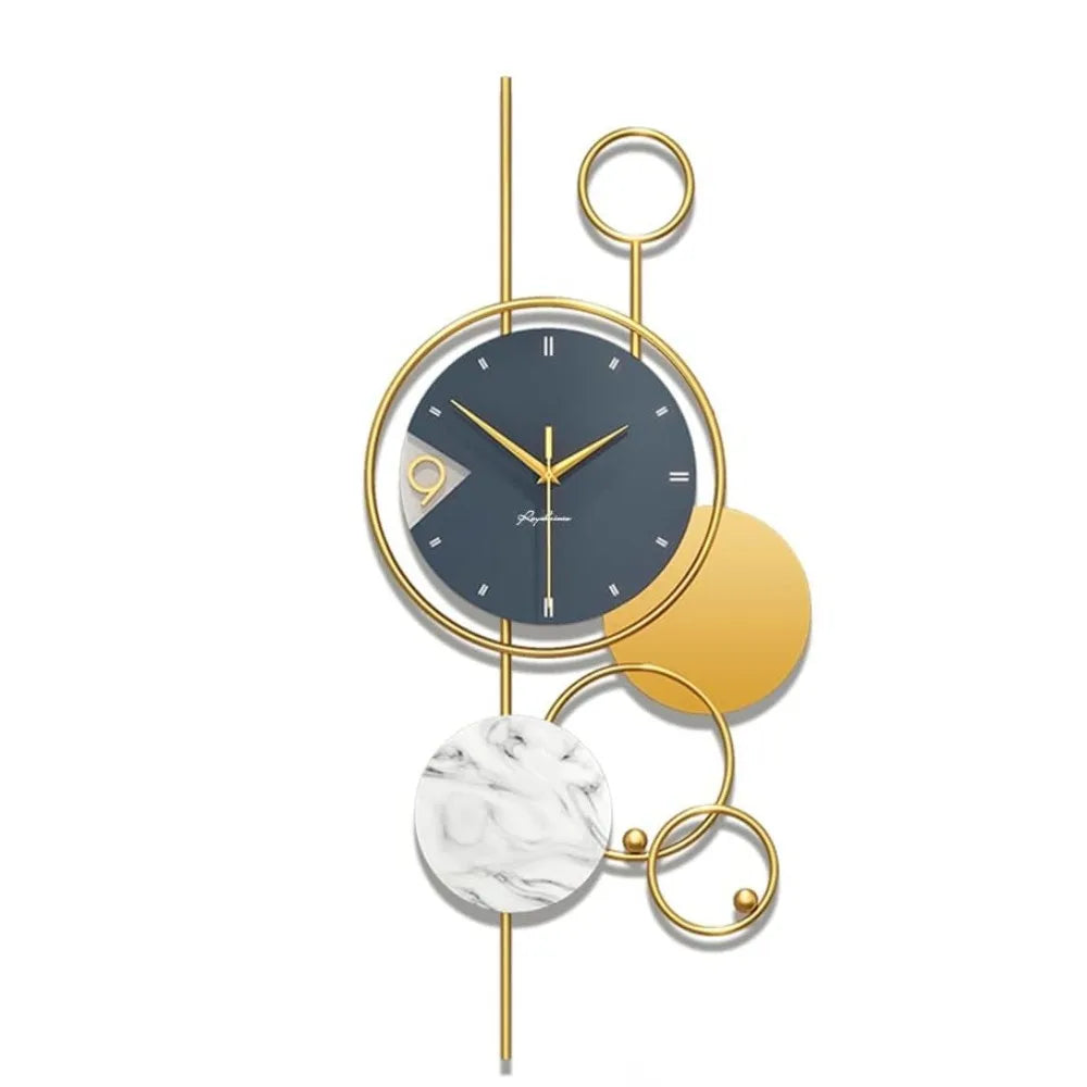 Unique Modern Gold Metal Wall Clock