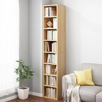 71" Freestanding Narrow Bookcase